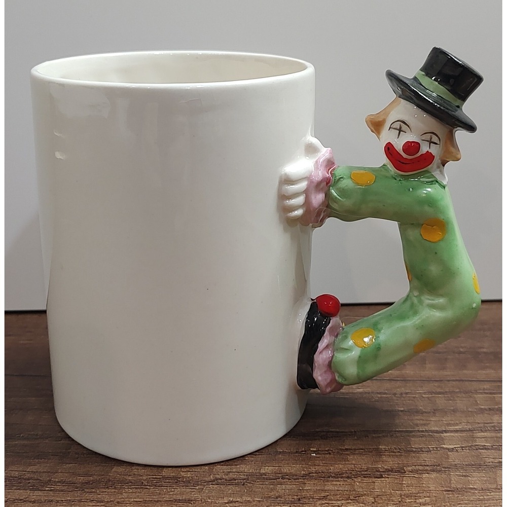 Aldon 1980 Clown Handle Mug Circus Decorade In Japan